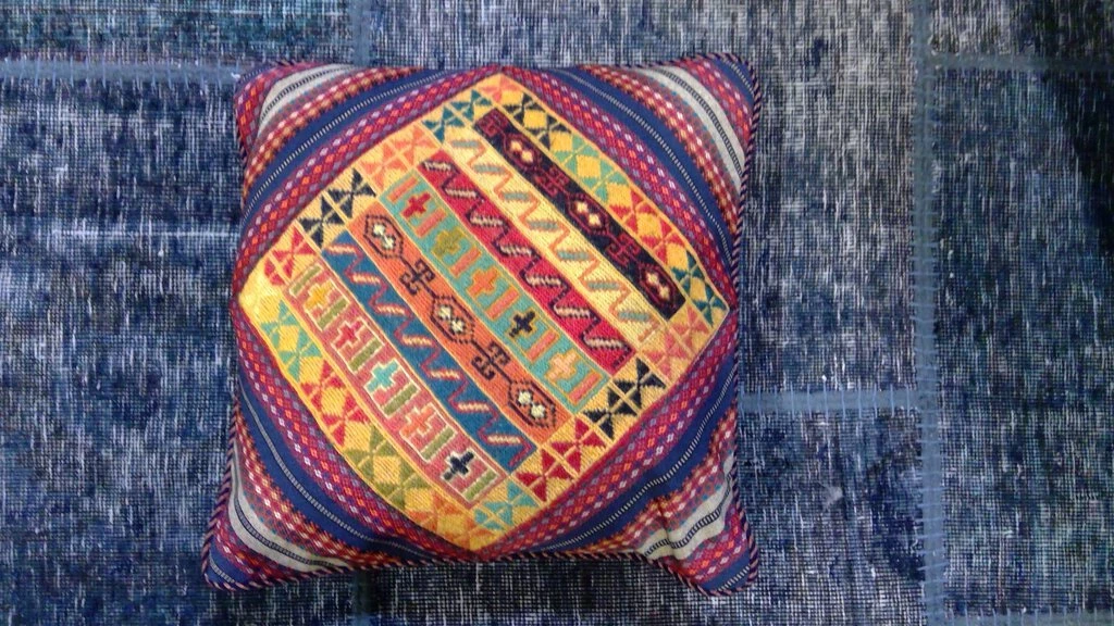 HausOfRex Pillow 15" X 15" Persian Kilim Handmade 1 HausOfRex Pillow 15" X 15" Persian Kilim Handmade