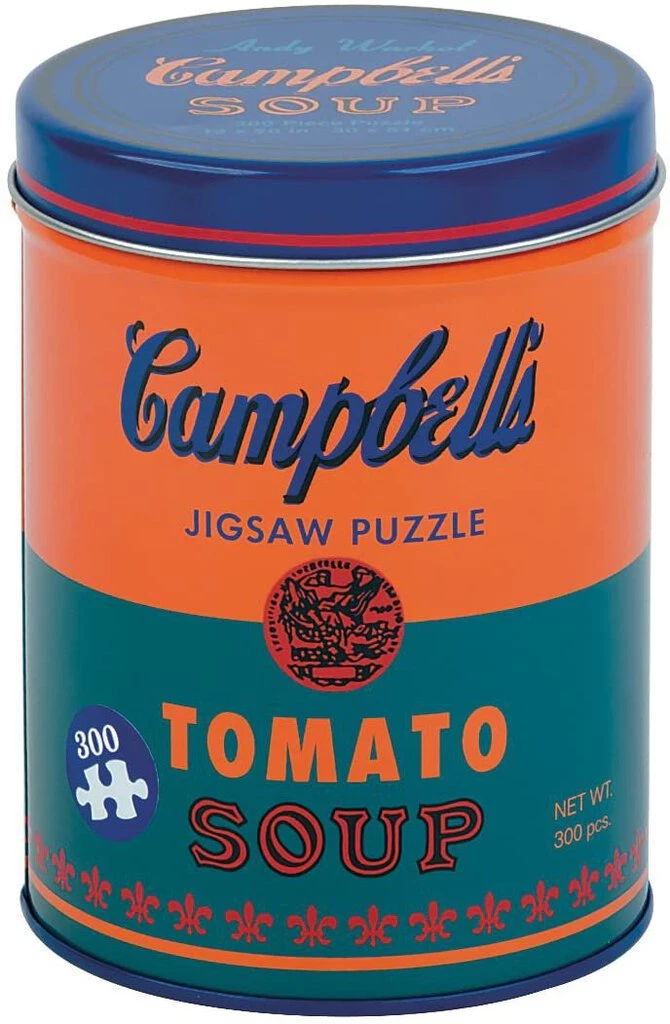 HausOfRex Andy Warhol Campbell's Soup Puzzle-in-a-Can 300 Pcs. Looking Playing Loving 1 HausOfRex Andy Warhol Campbell's Soup Puzzle-in-a-Can 300 Pcs. Looking Playing Loving