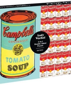HausOfRex Looking Playing Loving Andy Warhol Campbell's Soup 2-in-1 Double-Sided Puzzle 500 Pcs.