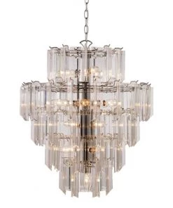 HausOfRex Chandelier Modern Five-Tier Prism Lighting