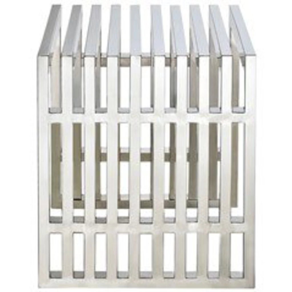 HausOfRex Living Stella Stainless Steel Bench Small Silver 2 HausOfRex Living Stella Stainless Steel Bench Small Silver