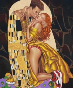 HausOfRex Looking Playing Loving Framed Signed Art "You Dropped A Bomb On Me" By Mimi Yoon 15/50