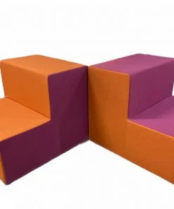 HausOfRex Modular Seating In Purple & Orange Living
