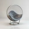 HausOfRex Floor Standing Bubble Chair With Whispering Silver Frame And Dark Grey Cushion By Ben Rousseau Living