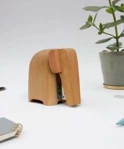 HausOfRex Looking Playing Loving Wooden Elephant Stapler