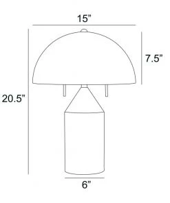 HausOfRex Dom Table Lamp White