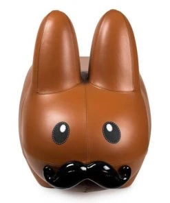 HausOfRex KIDROBOT ART GIANT LEATHER HAPPY LABBIT STOOL BY FRANK KOZIK Looking Playing Loving