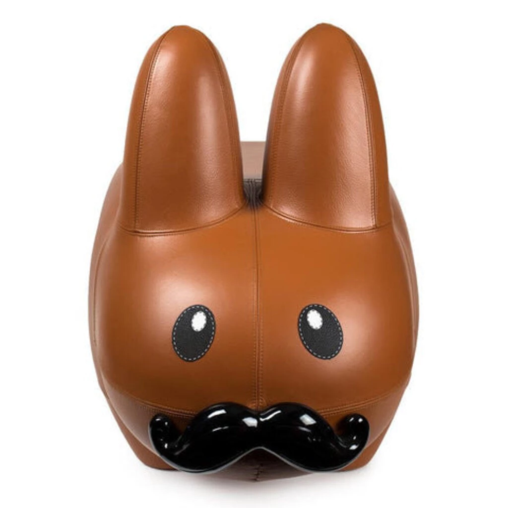 HausOfRex KIDROBOT ART GIANT LEATHER HAPPY LABBIT STOOL BY FRANK KOZIK Looking Playing Loving 2 HausOfRex KIDROBOT ART GIANT LEATHER HAPPY LABBIT STOOL BY FRANK KOZIK Looking Playing Loving