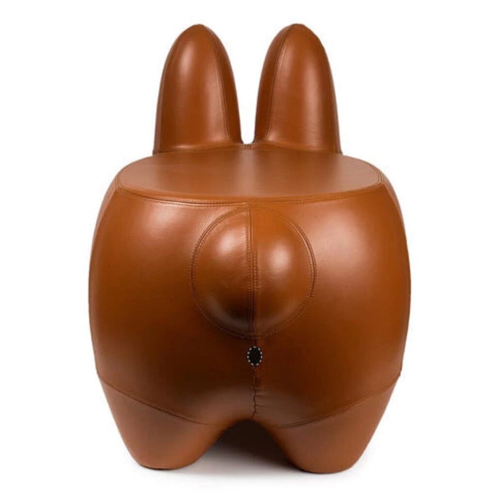 HausOfRex KIDROBOT ART GIANT LEATHER HAPPY LABBIT STOOL BY FRANK KOZIK Looking Playing Loving 4 HausOfRex KIDROBOT ART GIANT LEATHER HAPPY LABBIT STOOL BY FRANK KOZIK Looking Playing Loving
