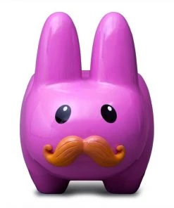 HausOfRex KIDROBOT ART GIANT PINK STACHE HAPPY LABBIT STOOL BY FRANK KOZIK Looking Playing Loving
