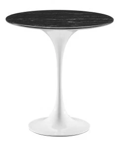 HausOfRex Tulip 20" Side Table Black Marble