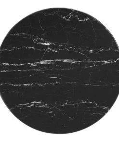 HausOfRex Tulip 20" Side Table Black Marble