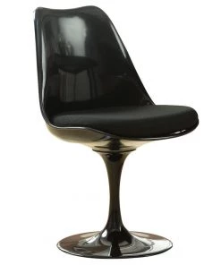 HausOfRex Tulip Side Chair Black/Black Dining