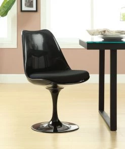 HausOfRex Tulip Side Chair Black/Black Dining