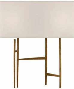 HausOfRex Lighting Vail Table Lamp In Aged Iron With Natural Paper Shade