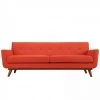 HausOfRex Gage Upholstered Fabric Sofa In Expectation Atomic Red Living
