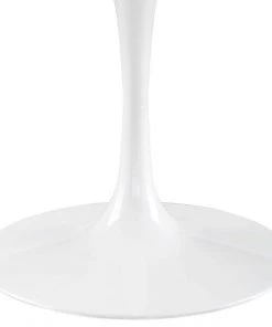 HausOfRex Tulip Table Dining / 60" Round / White Top / White Base