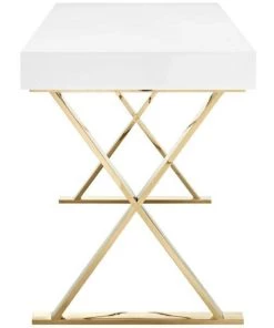 HausOfRex Celia Desk With Gold Base