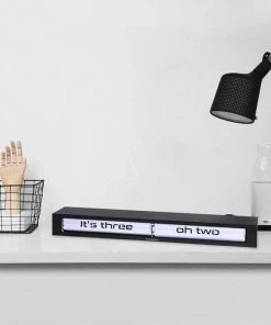 HausOfRex Texttime Metal Black Clock By Renee Vendrig Looking Playing Loving