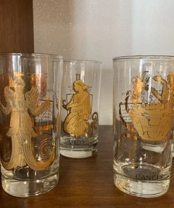 HausOfRex Dining Mid Century Zodiac Highball Glasses Set Of 12