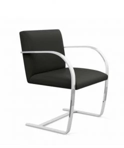 HausOfRex Knoll Brno Black Leather Chair Living