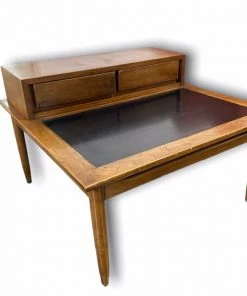 Mid Century Step End Walnut Table W/Drawers By American Of Martinsville Living