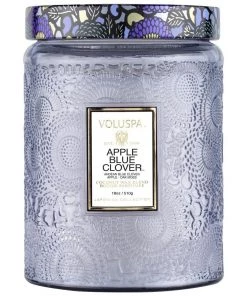 HausOfRex Voluspa Apple Blue Clover 18oz Lg Jar Looking Playing Loving