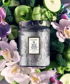 HausOfRex Voluspa Apple Blue Clover 18oz Lg Jar Looking Playing Loving