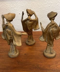 HausOfRex Mid Century Trio Of Geishas Gold Looking Playing Loving