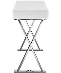 HausOfRex Celia Console/ Mini-Desk With Silver Base