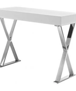 HausOfRex Celia Console/ Mini-Desk With Silver Base 7 HausOfRex Celia Console/ Mini-Desk With Silver Base