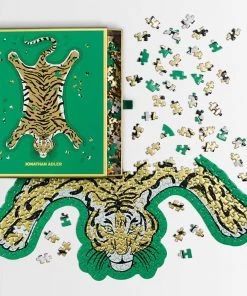 HausOfRex Jonathan Adler Tiger Foil Puzzle 750 Pcs. Looking Playing Loving