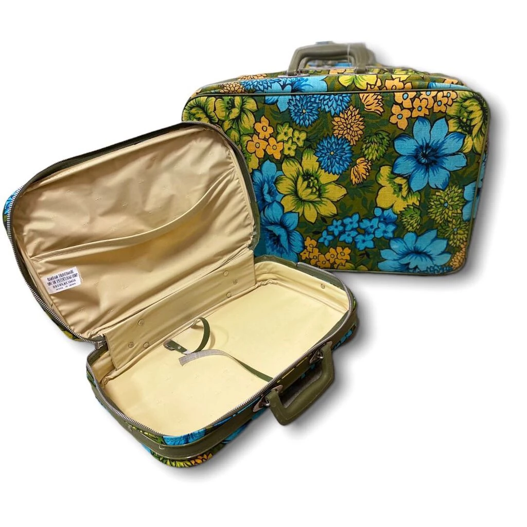 HausOfRex 70s Floral Print Nested Suitcase Set By Bantam Travelware (set Of 5) 5 HausOfRex 70s Floral Print Nested Suitcase Set By Bantam Travelware (set Of 5)