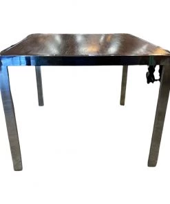 HausOfRex Chrome & Rosewood Side Table