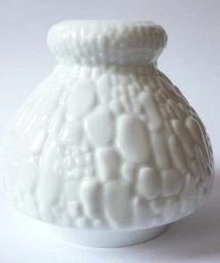 Looking Playing Loving West German Vintage White Reptile Skin Glaze Vase By AK Kaiser (RARE)