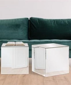 HausOfRex Mirrored Cube - Clear