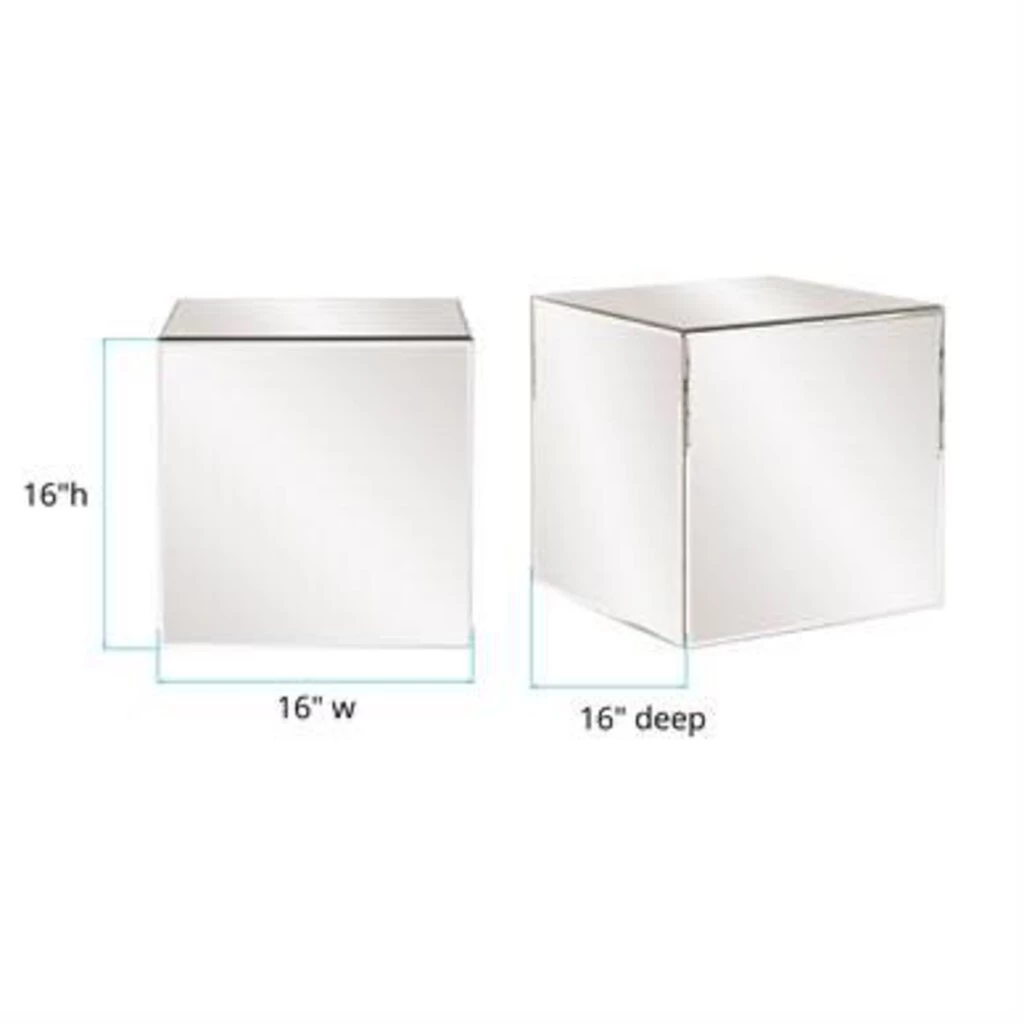 HausOfRex Mirrored Cube - Clear 5 HausOfRex Mirrored Cube - Clear