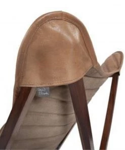 HausOfRex Living Butterfly Chair In Brown Leather