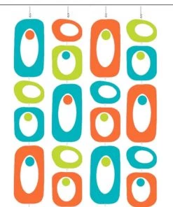 HausOfRex Looking Playing Loving Mobile Art Curtain: Beatnik Party / Palm Springs / 34" X 30"