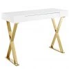 HausOfRex Celia Console/ Mini-Desk With Gold Base Living