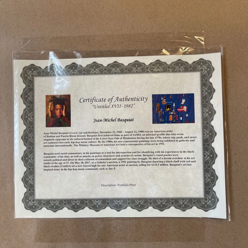 HausOfRex Jean-Michel Basquiat "Untitled XVII" Looking Playing Loving 2 HausOfRex Jean-Michel Basquiat "Untitled XVII" Looking Playing Loving