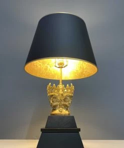 HausOfRex Lighting Marbro Brass Many-Faced Goddess Table Lamps (Pair)