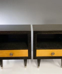 HausOfRex Sieling Modern Ebony & Maple Nightstands RARE (Pair)