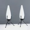 HausOfRex Tripod Cased Glass Vintage Atomic Table Lamps (Pair) Lighting