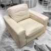HausOfRex Living Modern Creme Leather Club Chair