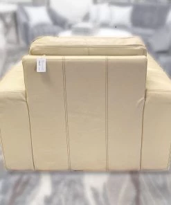 HausOfRex Living Modern Creme Leather Club Chair