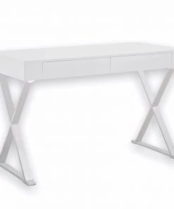 HausOfRex Celia Desk With Silver Base
