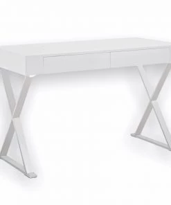 HausOfRex Celia Desk With Silver Base
