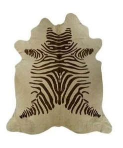 HausOfRex Cowhide Saddleman's Zebra Print Living