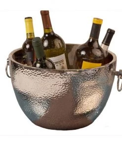 HausOfRex Dining Hammered Steel Champagne Bucket